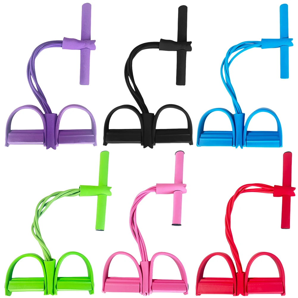 TPE NBR Tube Pedal Resistance Band for Home Fitness
