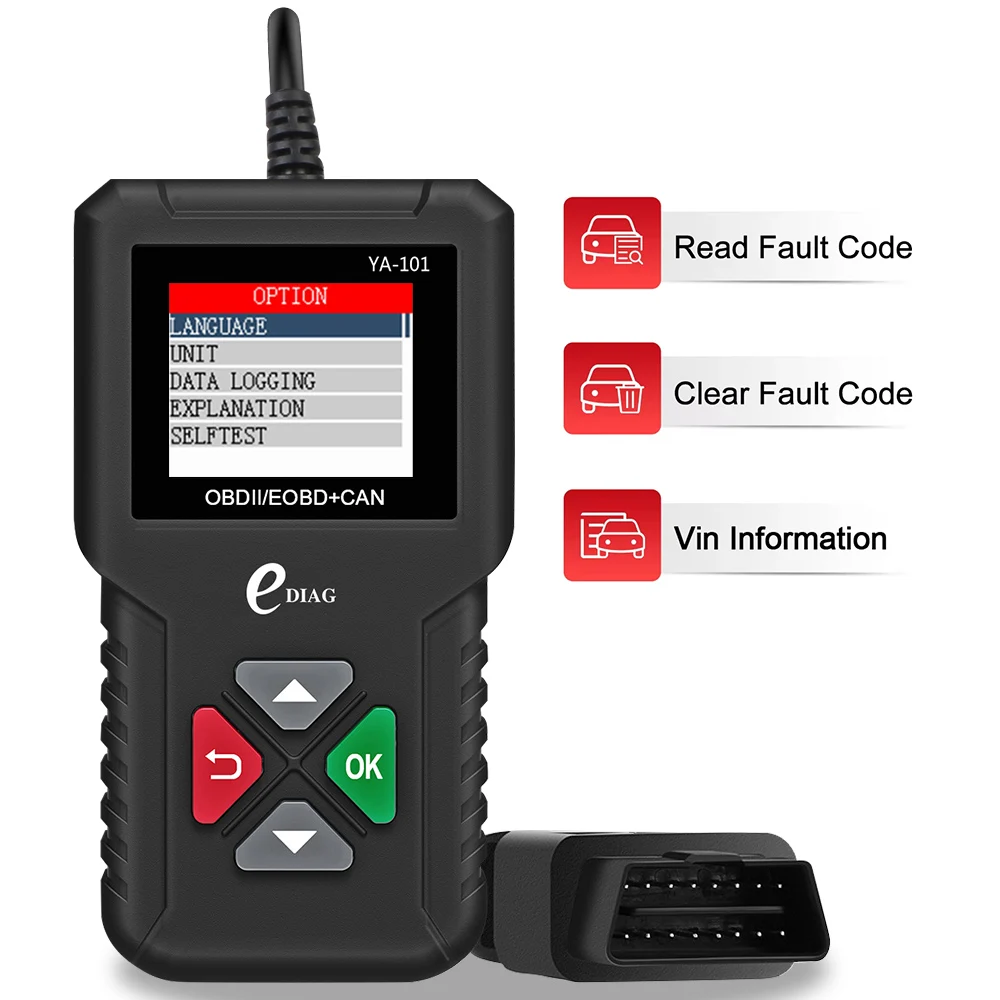 Fault Code Clear Car Diagnostic Tools OBD 2 Scanner OBD2 Code Reader ...