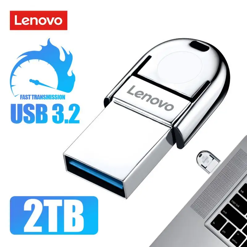 Pendrive 128Gb Lenovo Super Mini Usb 3.2 Flash Drive 2Tb Usb Stick Tipo C Otg 256Gb Memory Stick Usb 1Tb Regalo Per Telefono Adroid