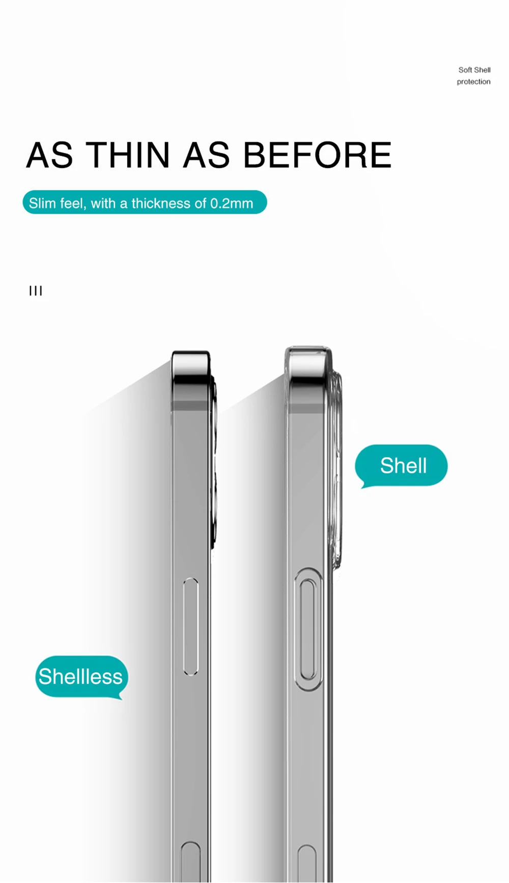 Klare Silikon-Handyhülle für iPhone 16 15 14 Plus 13 12 11 Pro Max 12 13 Mini-Objektivschutzhülle Transparente weiche Rückseite – Detail 8