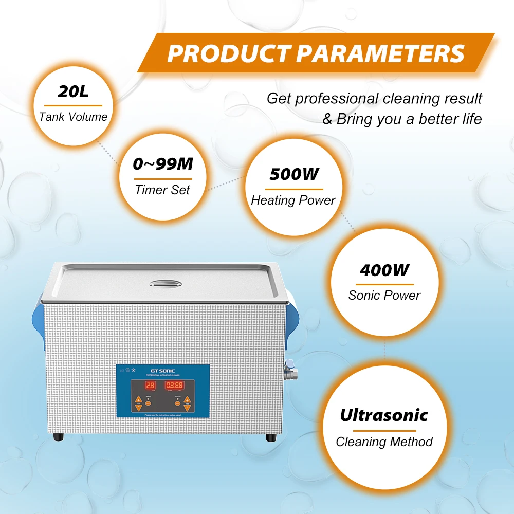 GTSONIC Ultrasonic Cleaner - 2L to 27L Digital Ultrasound Bath with Big Sale Price Description Image.This Product Can Be Found With The Tag Names Digital ultrasonic cleaner 6l, Ultrasonic cleaning machine 3l, Ultrasonic cleaning machine 6l