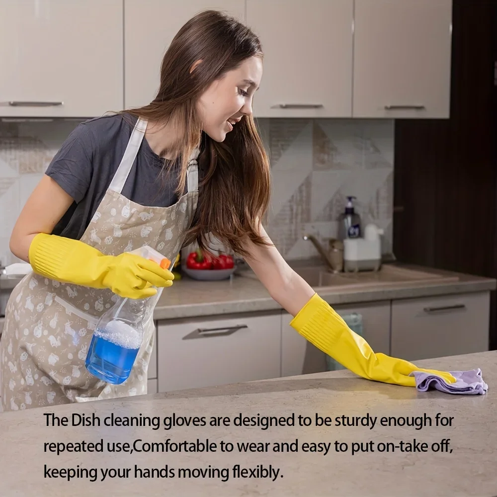Waterproof Kitchen Cleaning Gloves for Kitchen Housework Dishwashing Gloves Cleaning Pet Care Painting and Gardening 5/10pc