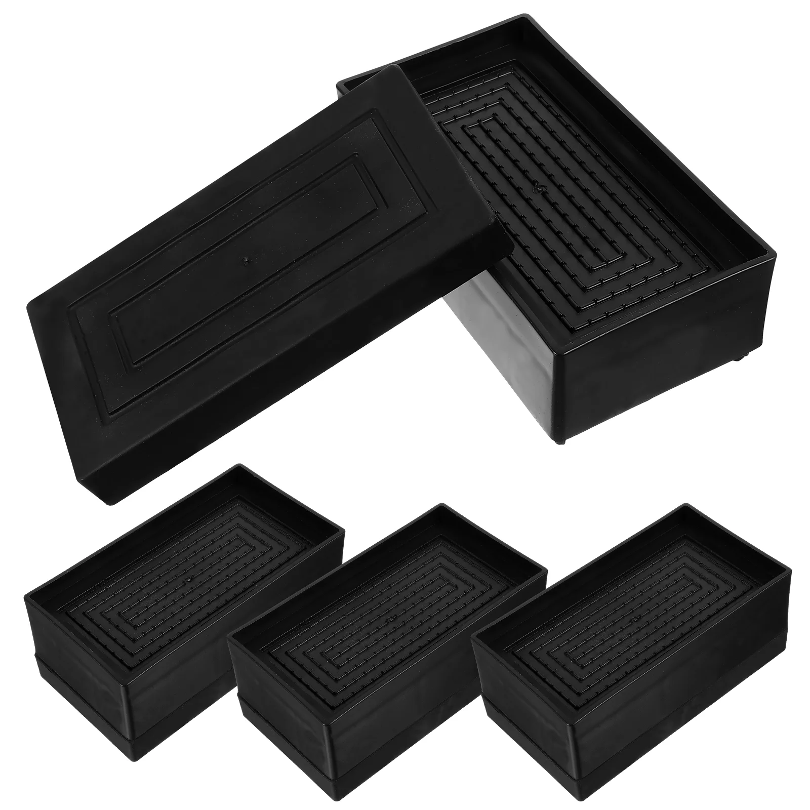

4 Pcs Furniture Heightening Pads Bed Riser Coasters for Hardwood Floors Sofa Risers Foot Pouffe Chair Desk Raisers