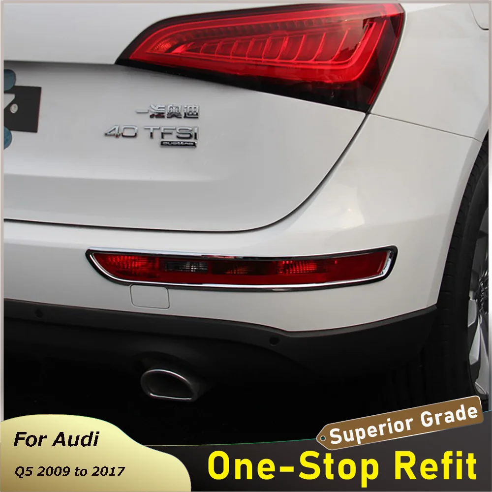 

2009 до 2017 для Audi Q5 ABS хромированная Автомобильная задняя противотуманная светильник РА чехол рамка Задний бампер противотуманная фара Наклейка