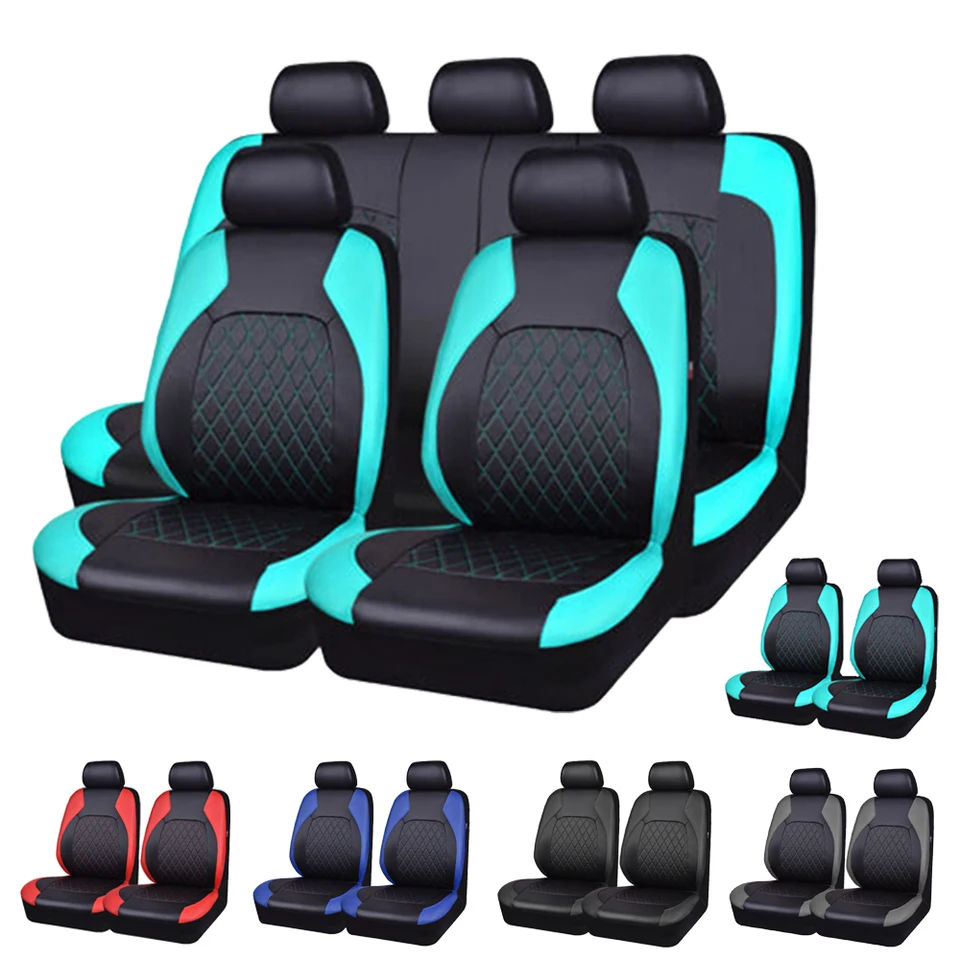 Black PU Leather Seat Covers For Nissan X-Trail, Qashqai, Juke – Universal Fit With Storage Pouch