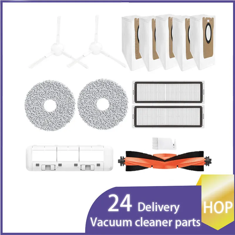 

For Dreame Bot L10s Pro L10s Ultra Robot Vacuum Cleaner Spare Parts Rubber Side Brush Cover Filter Mop Rag Optional