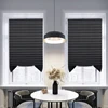 Simple Adhesive Window Shades Non-woven Fabric Pleated Zebra Blinds Roller Room Blackout Curtain For Bedroom Living Room Balcony 6