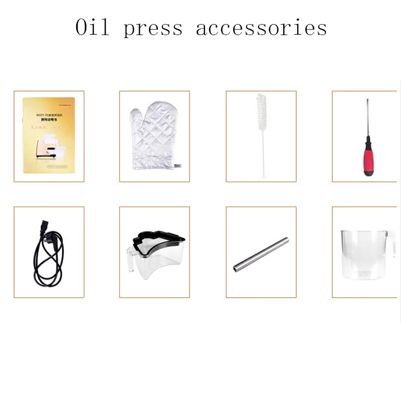 110V/220V Mini ABS Olive Kernel Oil Making Machine Stainless steel Screw Press, Auto Small Oil Mill Expeller Extractor 5
