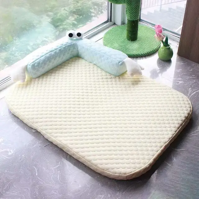 Breathable and non-stuffy dog bed, universal summer sponge dog bed, dog mat for heatstroke prevention, moisture absorption, deta 5