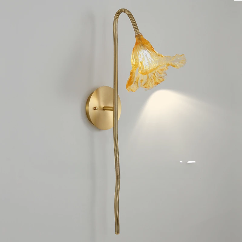 

Ancient method fired glazed lanterns, new Chinese style all copper wall lamps, living room, Kuhe Zen style Chinese style lamps