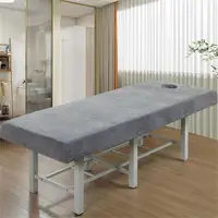 Thick Velvet Bed Cover Simple Solid Color Beauty Bed Covers Massage Bed Cover For Hospital Hotel Beauty Salon