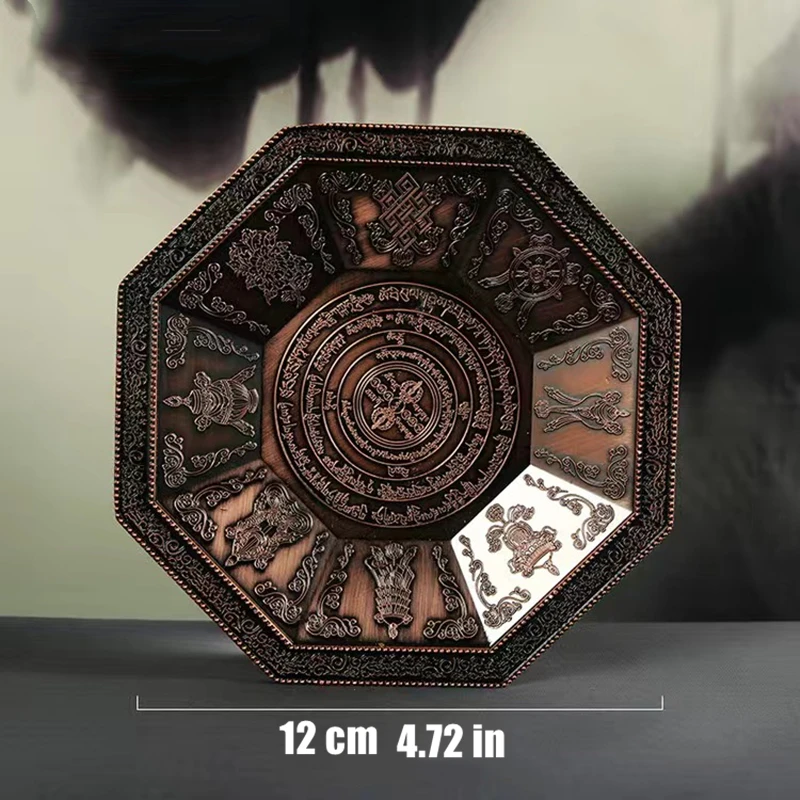Multifunctional Buddhist Incense Offering Fire Plate Red Copper Tribute Engraving Fire Serving Tray Mandala Smoke Supply Furnace 5