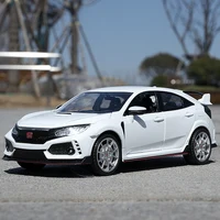 1:24 HONDA CIVIC TYPE R Alloy Sports Car Model Diecast & Toy Vehicle Metal Racing Car Model Sound and Light Collection Kids Gift 1