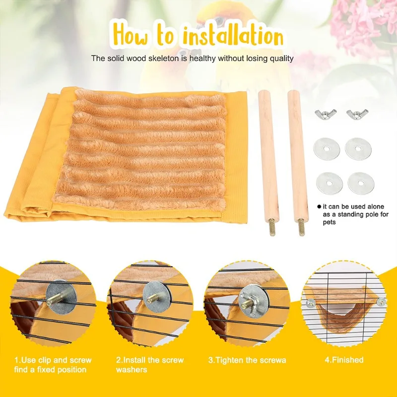Title 4, Pet Hanging Hammock Warm Nest Bed Parrot House ...