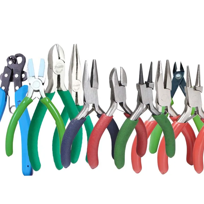 

Jewelry Making DIY Tool Pliers Set Flat Curved Nose Pliers Ring Looping Wire Looper Mini Needle Round Nose Cutting Wire Pliers