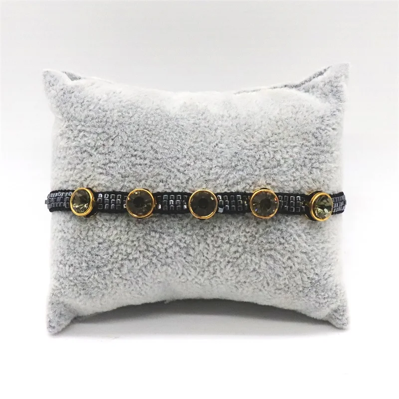 ZHONGVI Classic Vintage Evil Eye Bracelet Miyuki Bead Woven Bracelets for Women Rhinestone Pulseras Mujer Fashion Wide Jewelry