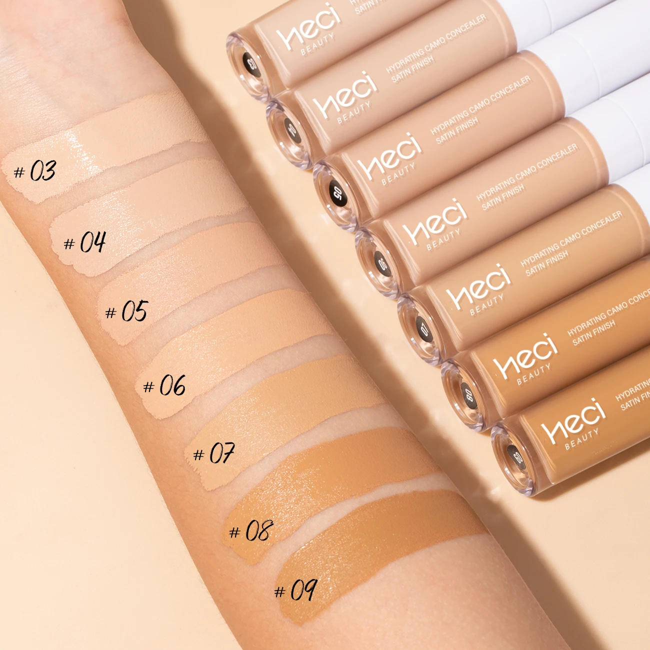 Waterproof Liquid Concealer Full Coverage, Matte Finish Long-Wearing Brightening Concealer, Multi-Use Facial Concealer Makeup 5