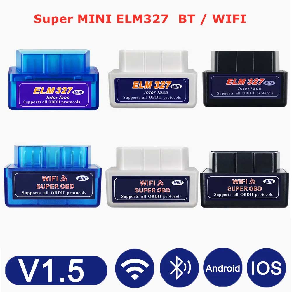 Mini OBD2 Car Scanner ELM 327 Tester Wireless WIFI Bluetooth Car Interface Scanner Tool for Android IOS