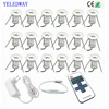 Mini Spot LED 12V Downlights Dimmable 1W Ceiling Lamp Set Remote Controller 15mm Recessed Black Silver White Cabinet Spot Lights 1