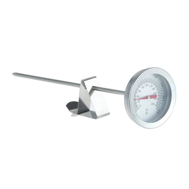 Temperature Gauge, Stainless Steel + Glass Durable Coffee Thermometer, With  A Large Round Dial, Clip For Kitchen Tools BBQ Making Coffee Short Type 