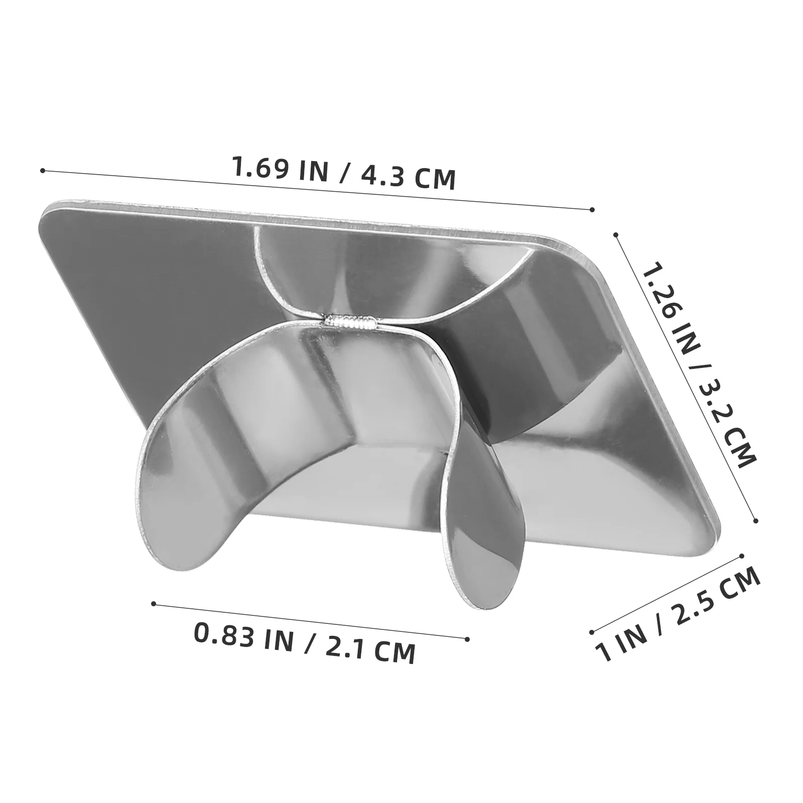 2 Pcs Stainless Steel Palette Mini Square Block Nail Ring Mixing Tool Manicure Spatula Stainless Steel Pallet For Supplies