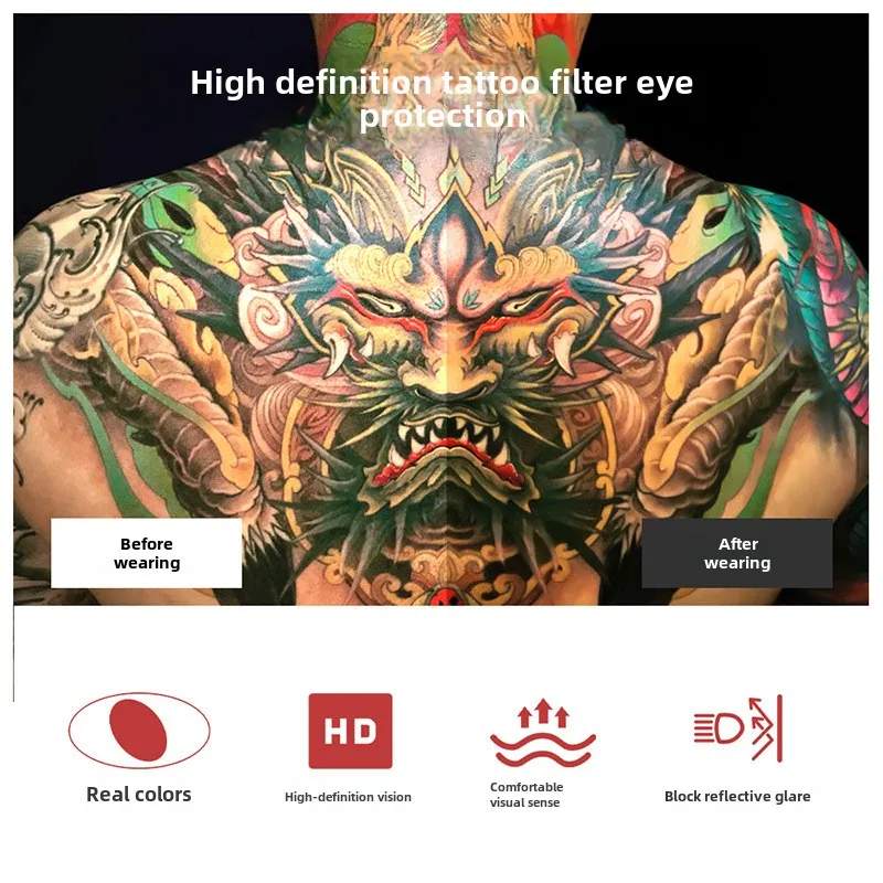 High Quality Integrated Tattoo Filter Eye Protection Glasses High Definition Multi Scene Use Tattoo Tool Accessories Wholesale 4
