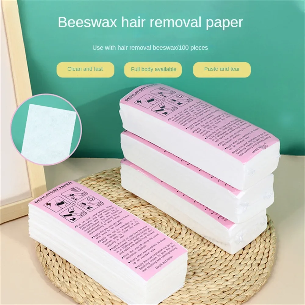 20/50/100Pcs Wax Band Hair Removal Depilation Strips Nonwoven Cloth Body Leg Arm Eyebrow Hair Remove Wax Paper Rolls Beauty Tool 3
