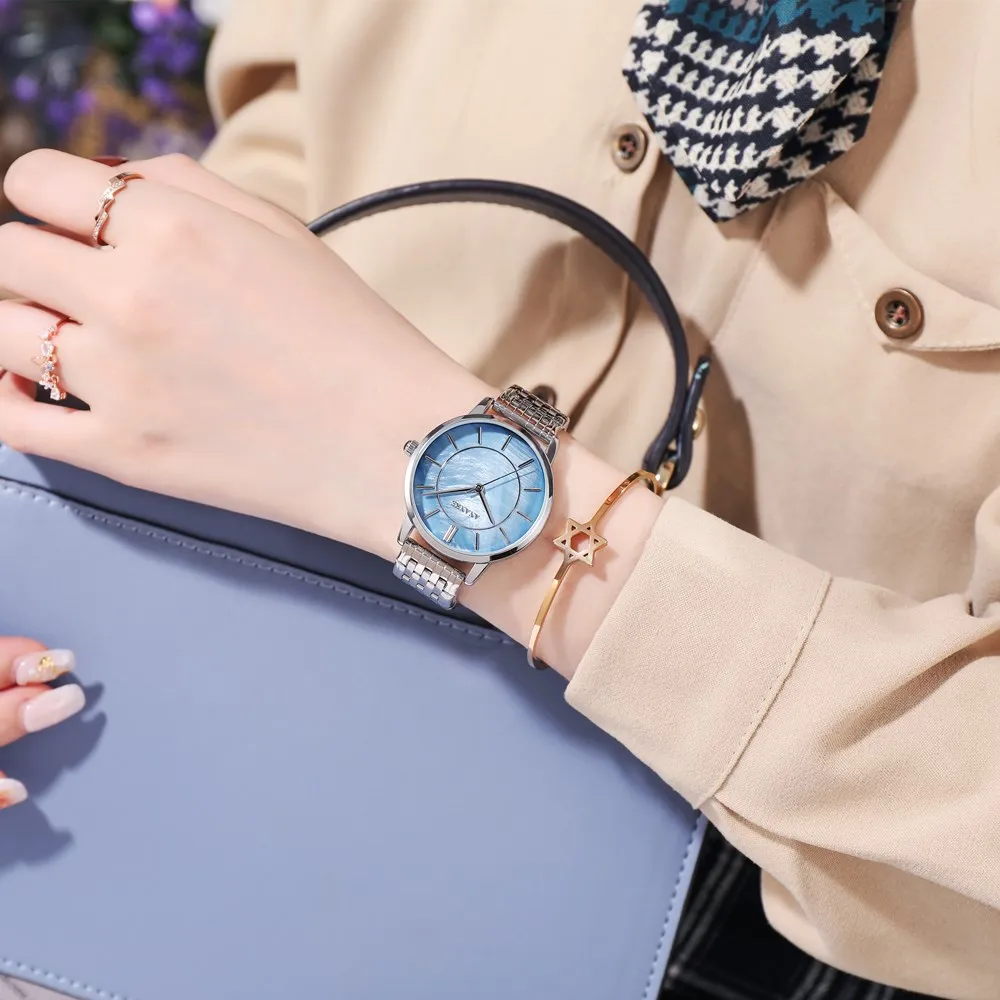 Women Watch Japan Quartz Movement Simple Waterproof Rose Gold Stainless Steel Mesh Ladies watch relogio feminino