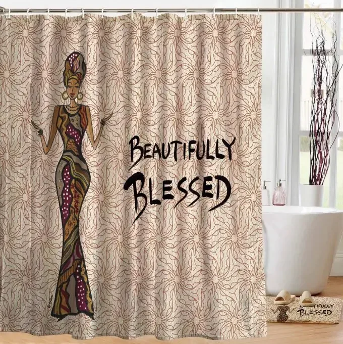 Ambesonne Tenda Doccia In Tessuto Con Ganci – 69x70 Cm, Stampa Digitale Multicolore