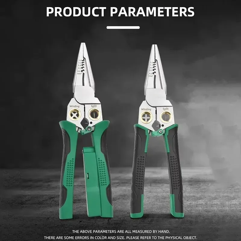 Versatile Electrician Wire Stripper Pliers with Built-In Voltage Tester for Safe Wire Stripping, Cutting & Splitting