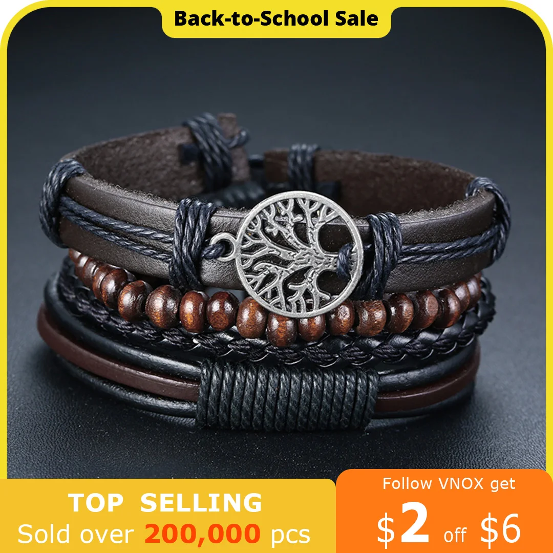 Men's or Women's Ethnic Tribal Wristbands Leather Fashion Bangle Cheap Bracelet 