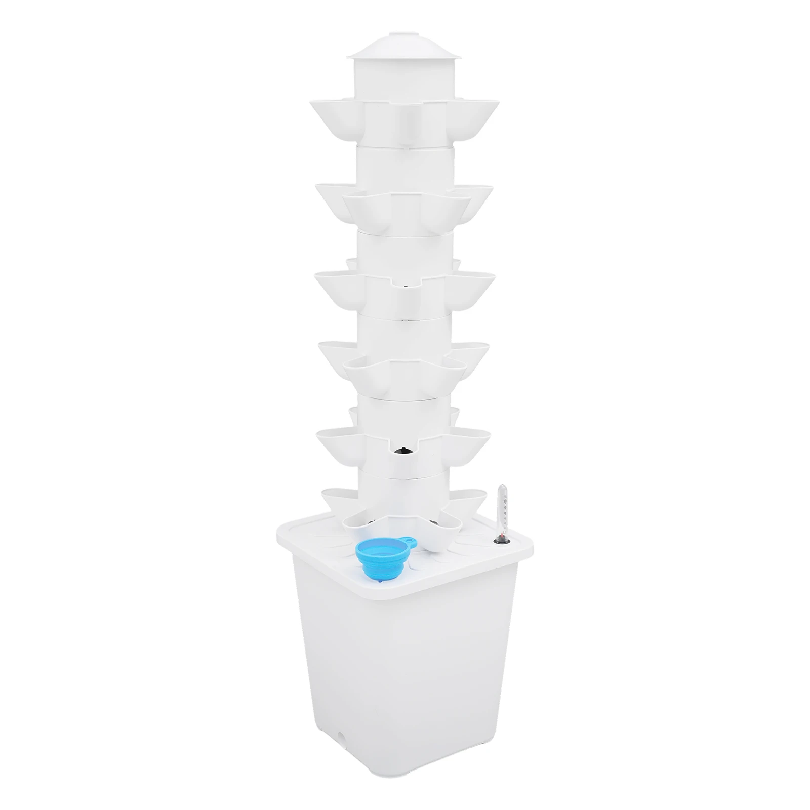 Hydroponischer Turm-Garten, 6 Ebenen 30 Pflanzlöcher Indoor-Anbausystem mit Tauchpumpe, Automatische Bewässerung für Gemüse – Detail 7