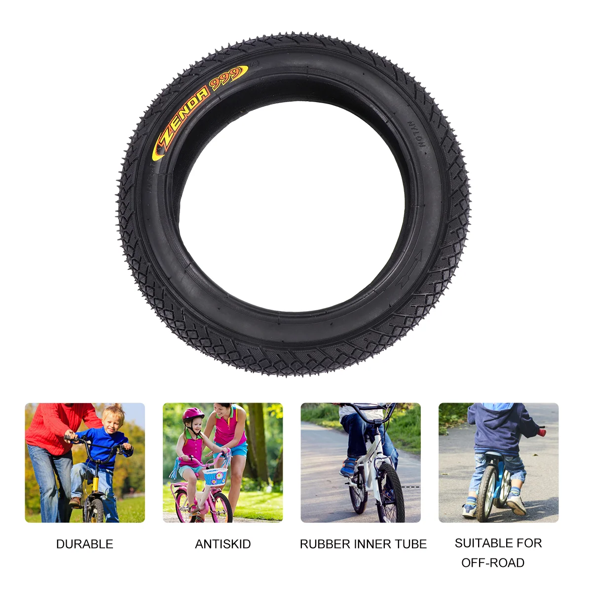 

Professional 12x2125 Kids Balance Bike Tire Thicken Outer Tire for Bike Racing (Random Pattern)