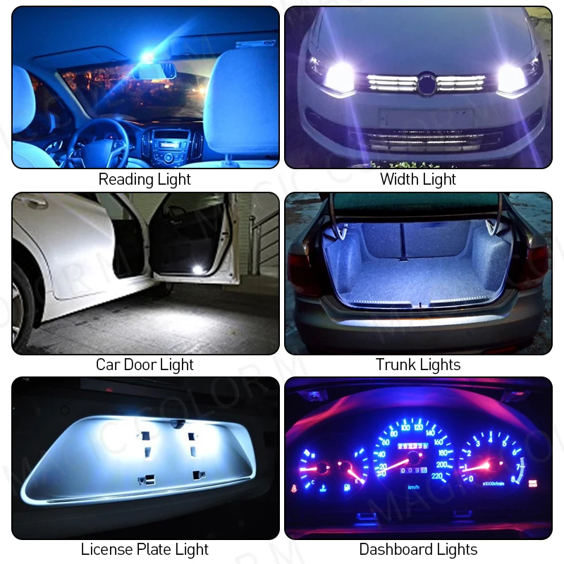  194 LED ڵ ȣ , 6000k ̶Ʈ    , COB  Ŀ  , 12V, T10 W5W, 20 