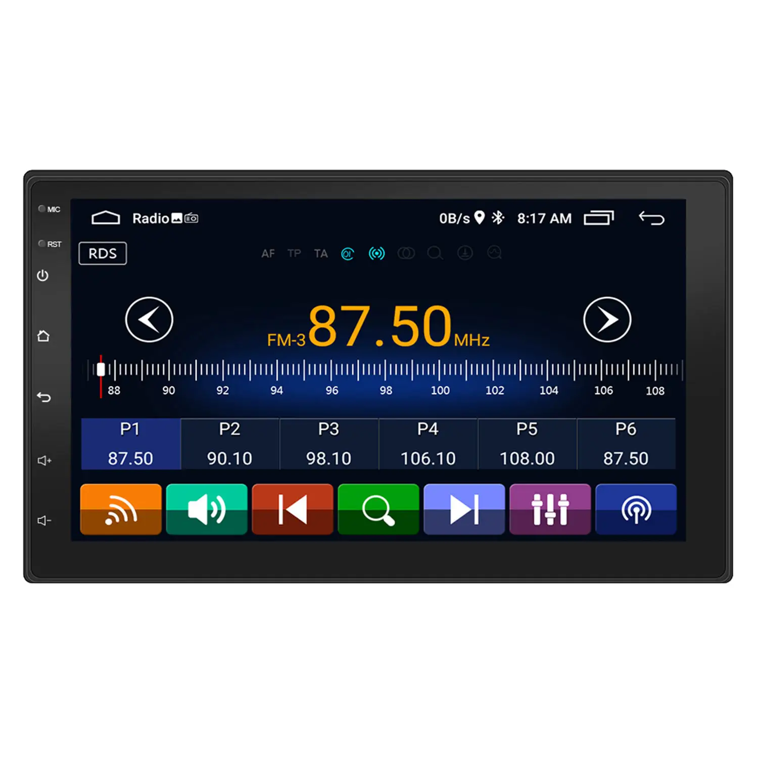 7-дюймовая Система Android бортовой автомобильный MP5/mp3-плеер Bluetooth GPS-навигация