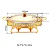 Round Chafing Dish Catering Food Warmer Catering Buffet Warmer Set for Soup 6