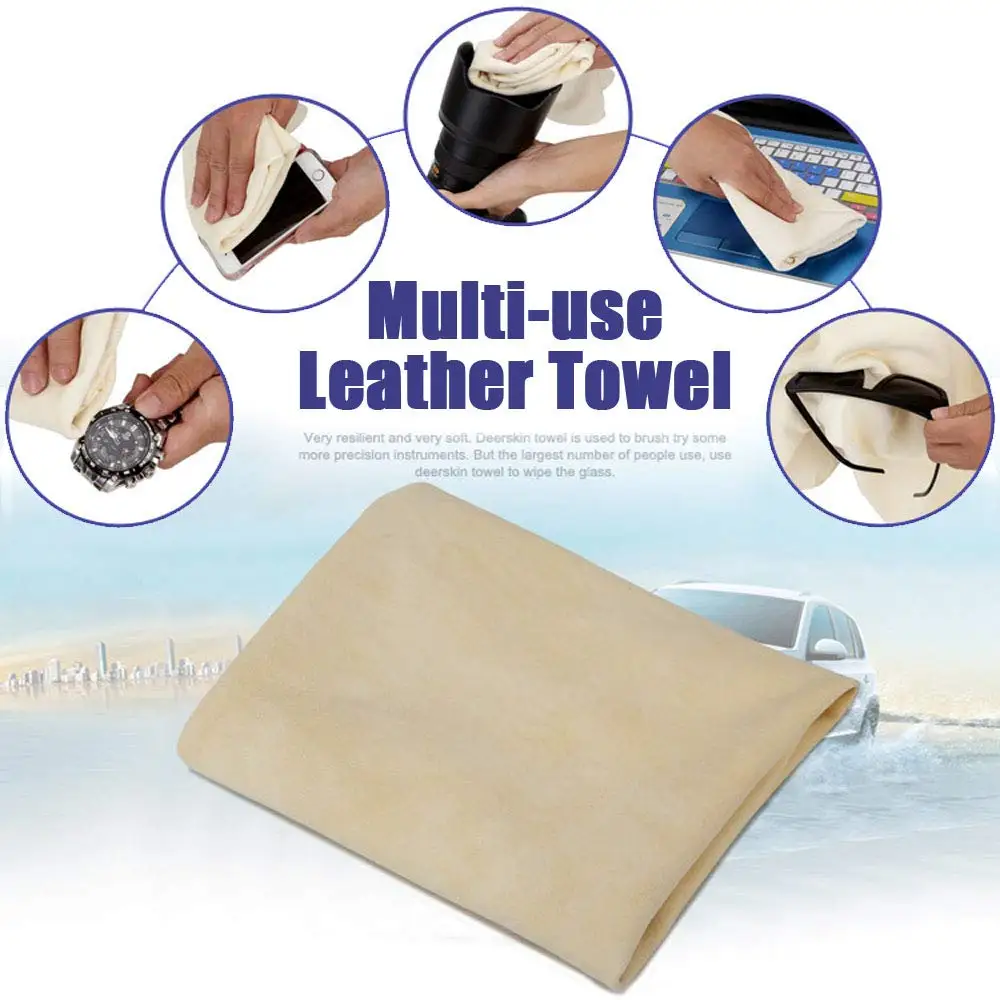 Oversized Deerskin Suede Car Towel for Car Wash Glass Cleaning
