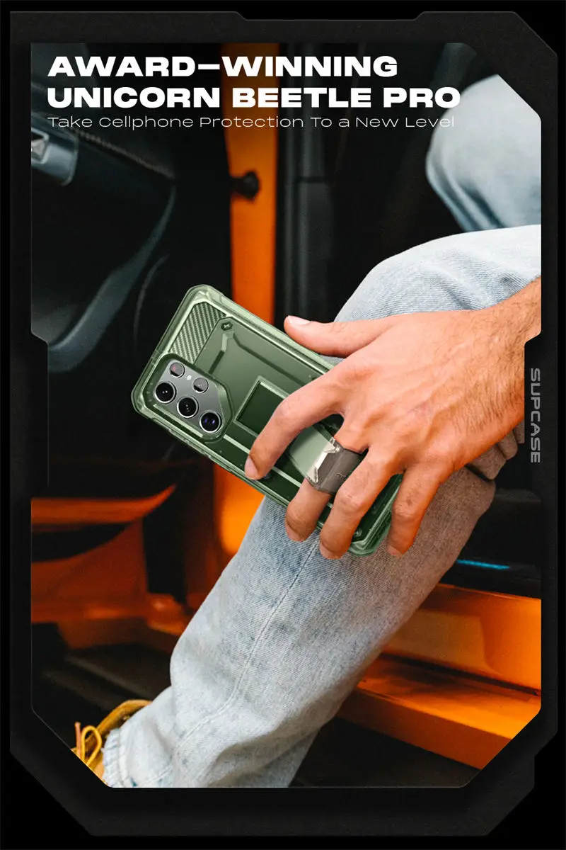 For Samsung Galaxy S23 Ultra Case 2023 SUPCASE UB Pro Full-Body Dual Layer Rugged Belt-Clip Case with Built-in Screen Protector