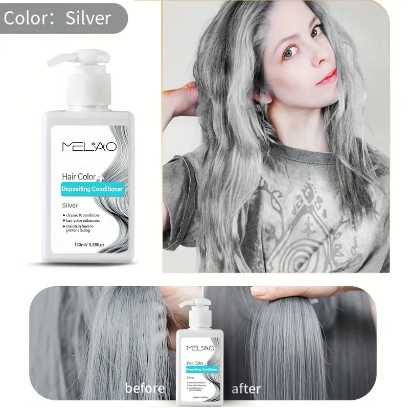 MELAO Hair Dye - Semi Permanent Hair Color Depositing Conditioner, Cruelty-free, view 6