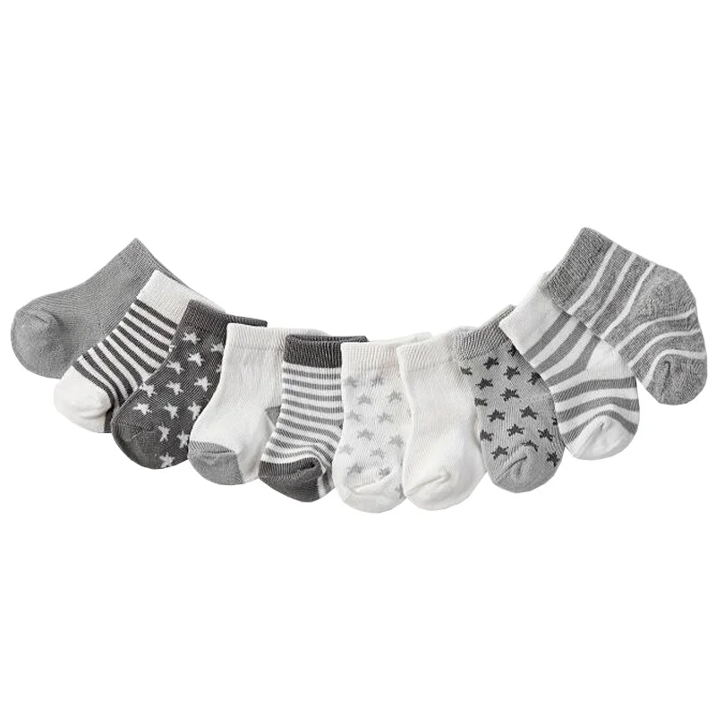 5 pairs/lot New spring and autumn star striped baby socks - Image 2