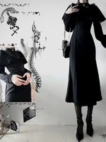 Robe plissée en dentelle noire, Streetwear, Vintage, Patchwork, Grunge Y2k, esthétique, gothique, Harajuku, moulante, avec nœud 6
