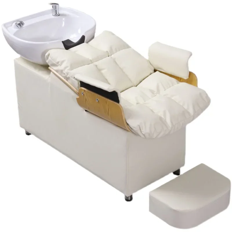 Barbiere Shampoo Per Capelli Sedie Letto Testa Spa Massaggio Lounge Shampoo Sedie Bellezza Parrucchiere Sillas Mobili Qf50Sc