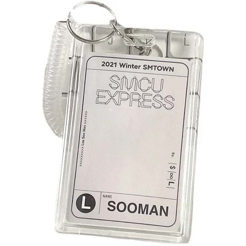 School Card Access Card Holder Acrylic Transparent Protective Sleeve ID Bus Meal Worker ID Holder 1Style