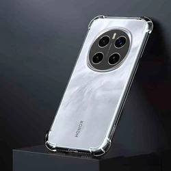 Shockproof Transparent Airbag Phone Case - Soft TPU High-Quality Back Cover Accessories for Honor Magic7 Pro (Clear)