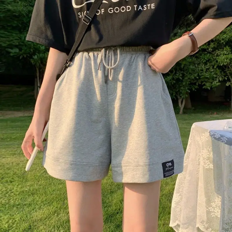 

Women Wear Loose and Thin Casual High Waisted Running Wide Leg Straight Leg Sports Shorts for Summer Wear