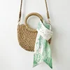 Super Beautiful Scarf 26 Letters Silk Scarf Headband Jungle Alphabet Print Bag Streamer Women Fashion Brand Design Silk Scarf 5