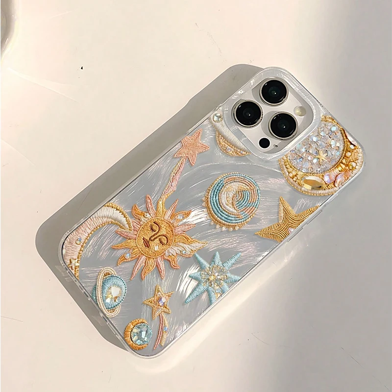 Retro Starry Sky Theme Star & Moon Phone Case Cover