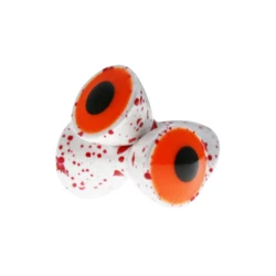 Vibrant Multi - Color Brass Dumbbell Eyes Set for Fly Tying - 25 Pack, 3 Size Assortment (Ruby Pearl WH - Orange)