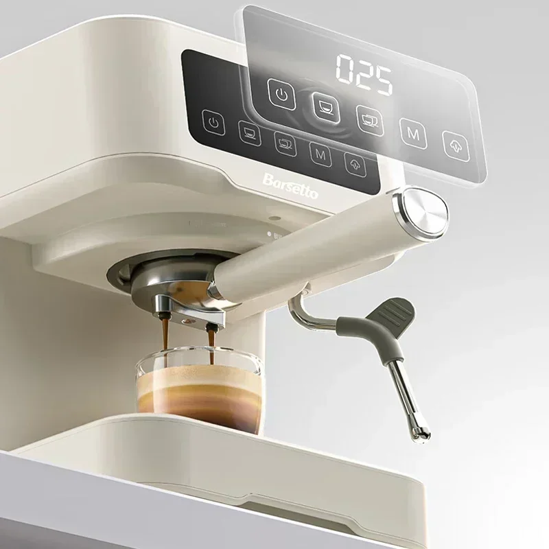 Barsetto Semi-automatic Coffee Machine 15bar Home Use Touch Screen Espresso Machine for Milk Frother