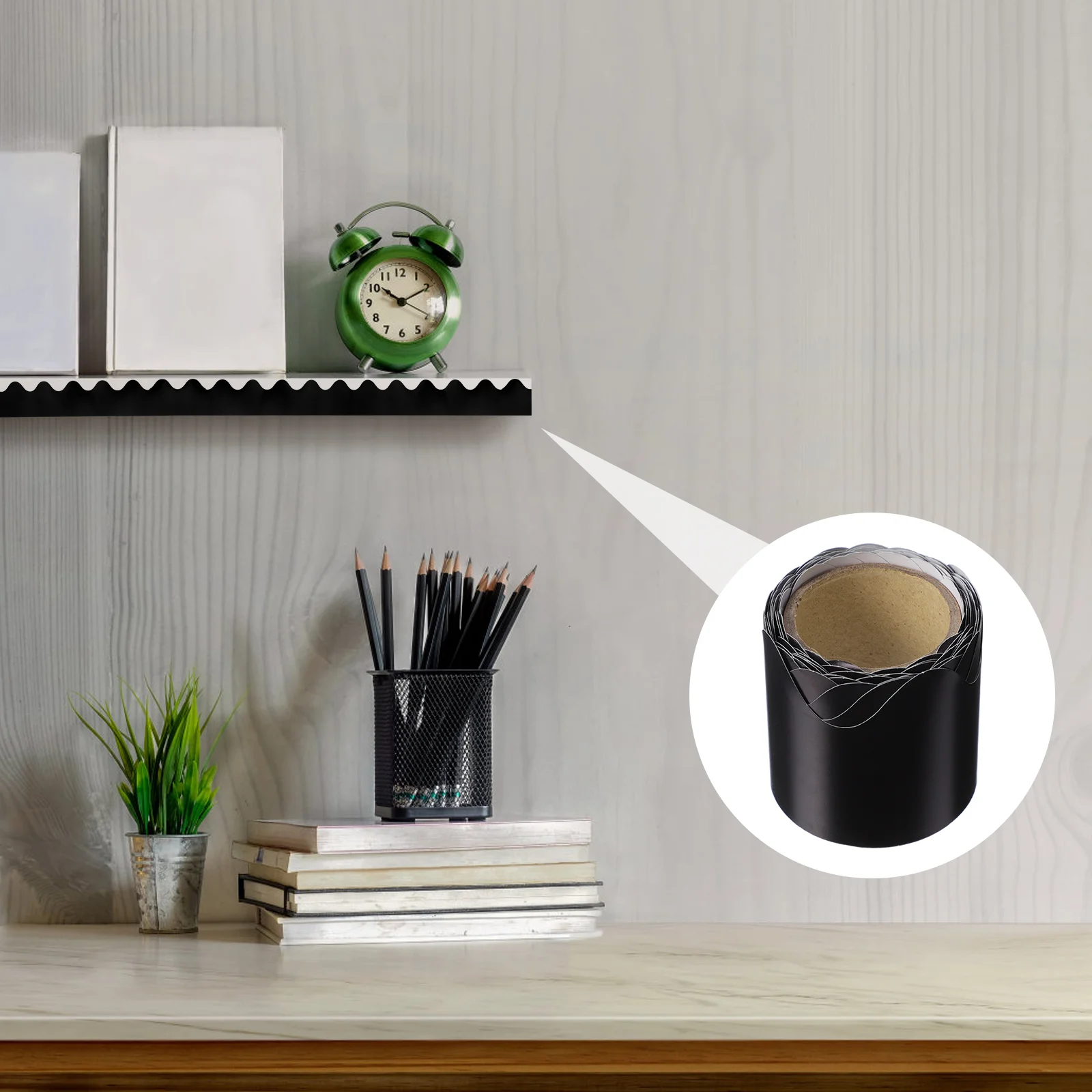 

5M Bulletin Border Trim Chalkboard Border Paper Roll Wall Trim Line Skirting Border Decor School Classroom Supplies Teacher for